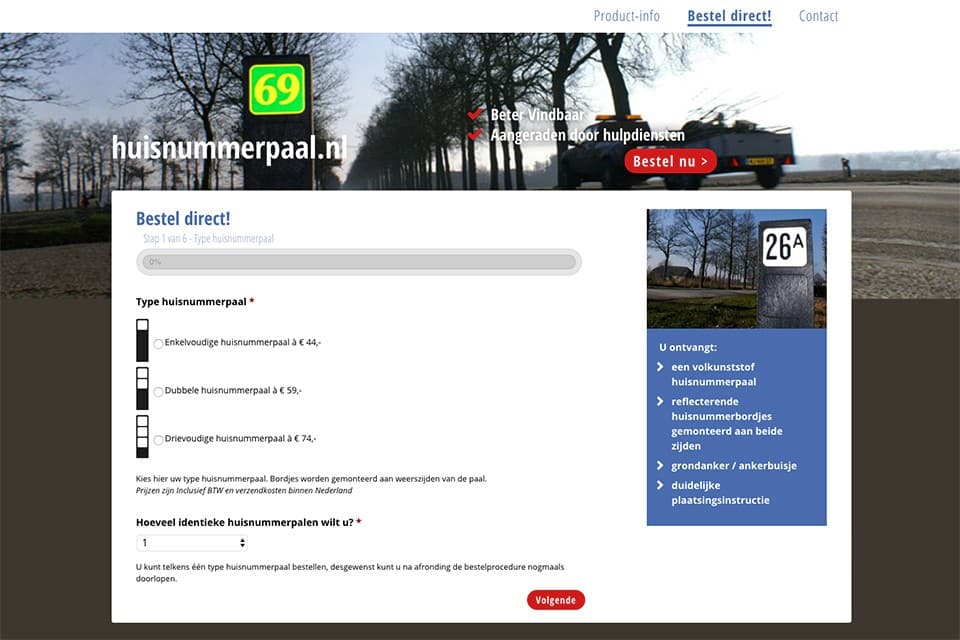 huisnummerpaal bestellen