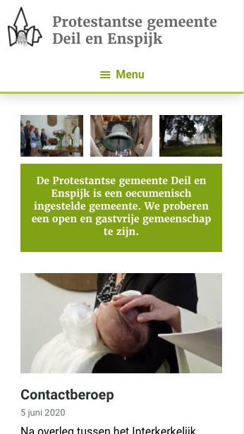 website Kerk deil en Enspijk nieuws mobiel