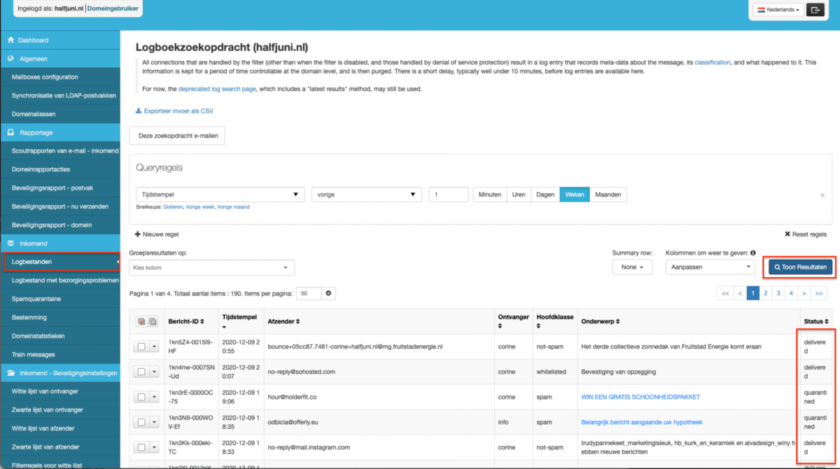 spam-lijst